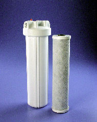 High capacity whole house water filter housing - Uses 4.5" x 20" Filter (Filters Not Included)
