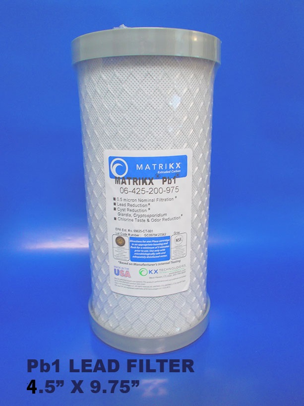 0.5  Micron Multifunctional Water Filter. 4.5" x 9.75".  For Lead, PFOS & PFAS