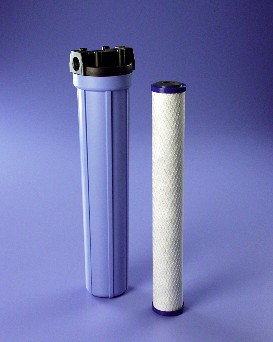 Whole House 20" Blue Sediment Water Filter Housing  - Uses 2.5" x 20" Filter